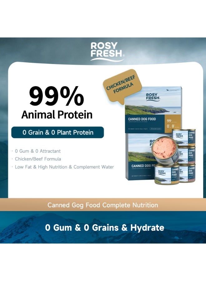 ROSY FRESH Canned Dog Food, Complete Nutrition for All Life Stages, Beef Flavor, 170g*4 - Image 3